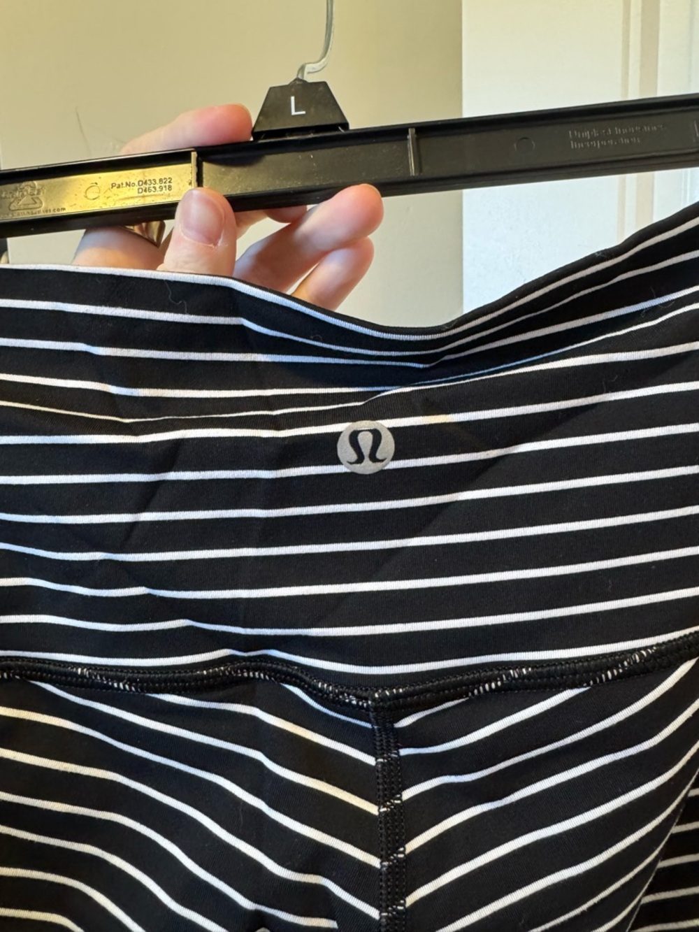 lululemon athletica Black and White Striped Full-Length Leggings - Picture 4 of 4